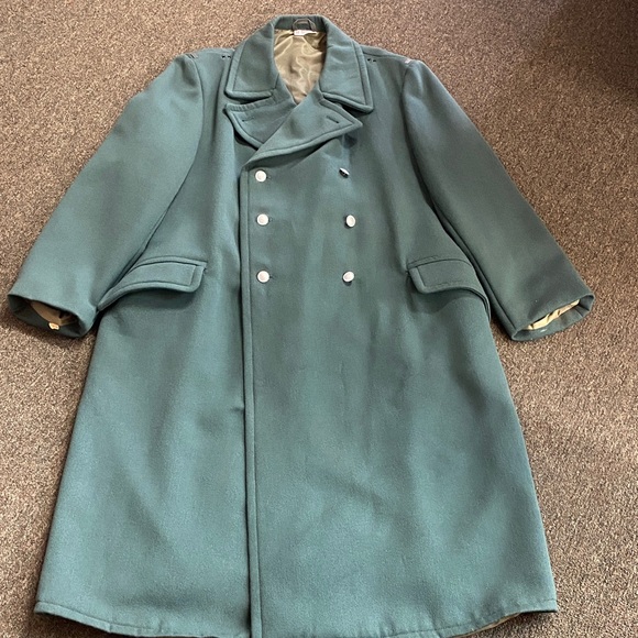 Vintage German Double-Breasted Wool Trench Coat